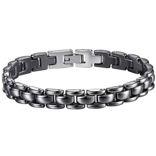 ***COI Black/White Ceramic Bracelet(Length: 7.87 inches)-01286DD