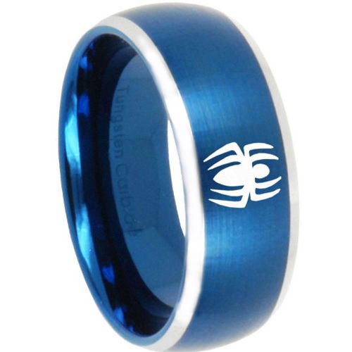 COI Tungsten Carbide Spider Man Beveled Edges Ring-TG3161BB