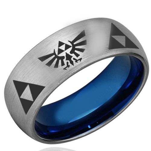 COI Tungsten Carbide Legend Zelda Dome Court Ring-TG4215CC