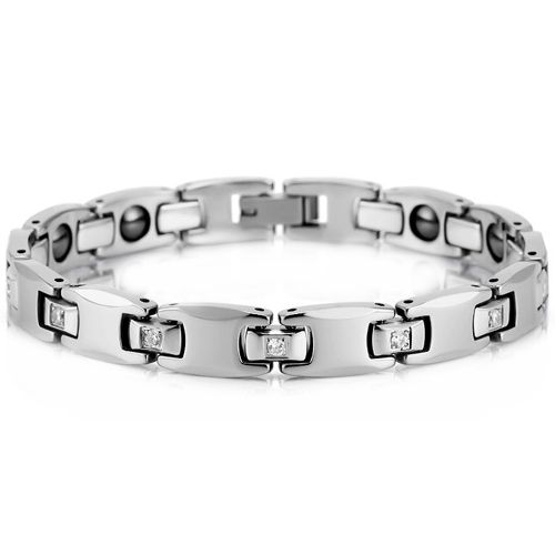 COI Tungsten Carbide Cubic Zirconia Bracelet(Length: 7.48 inches)-9079CC