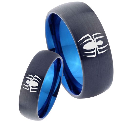 COI Tungsten Carbide Black Blue Spider Man Ring - TG2770C