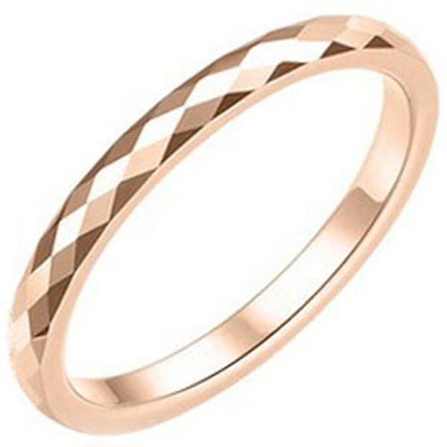 COI Rose Tungsten Carbide 4mm Faceted Ring-TG3626