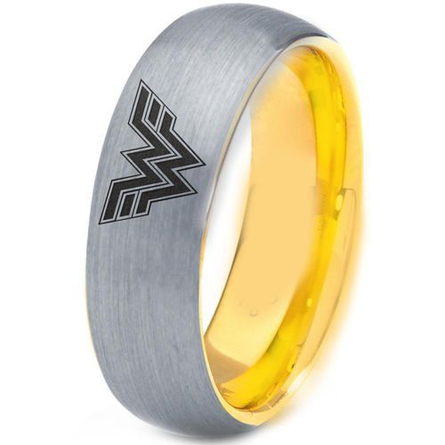 *COI Tungsten Carbide Wonder Women Dome Court Ring-TG4428