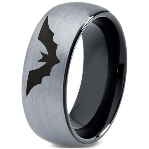 *COI Tungsten Carbide Bat Dome Court Ring - TG4656CC