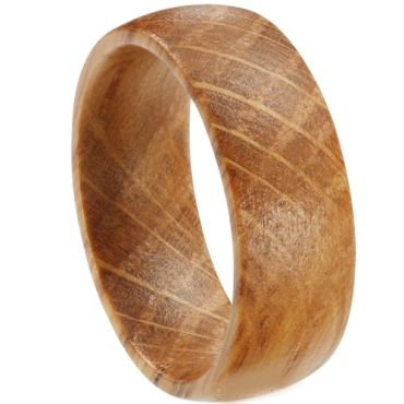 ***COI Koa Wood Dome Court Ring-01418DD