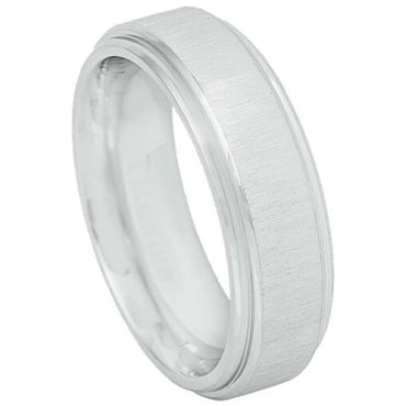 COI Tungsten Carbide High Polished Step Edges Ring - TG1676
