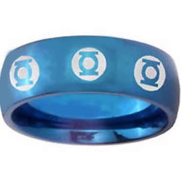 *COI Tungsten Carbide Green Blue Lantern Dome Court Ring-TG4429BB