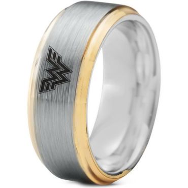 *COI Tungsten Carbide Wonder Women Step Edges Ring-TG3233BB