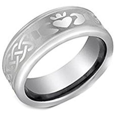 COI Tungsten Carbide Mo Anam Cara Celtic Ring - TG4390