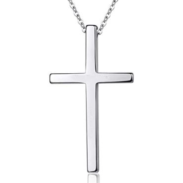 COI Tungsten Carbide Cross Pendant With Stainless Steel Chain(Length:24 inches)-TG5261