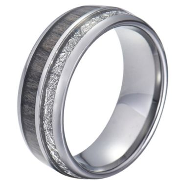 COI Tungsten Carbide Deer Antler and Meteorite Dome Court Ring-5775