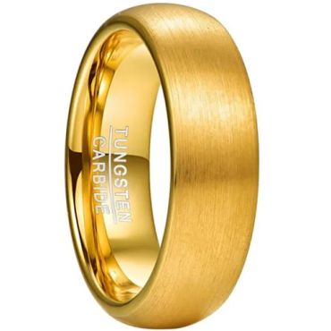 **COI Gold Tone Tungsten Carbide Dome Court Ring-9389AA