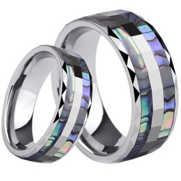 COI Tungsten Carbide Ring With Abalone Shell - TG815(Size:US5)