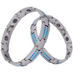 ****COI Tungsten Carbide Crushed Opal Bracelet With Steel Clasp(Length: 8.27 inches)-02120DD