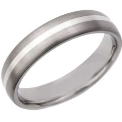 COI Tungsten Carbide Center Line Dome Court Ring - TG2988