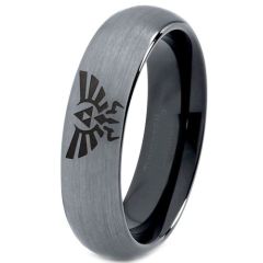 COI Tungsten Carbide Legend Zelda Dome Court Ring-167