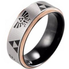 COI Tungsten Carbide Black Rose Legend Zelda Ring-TG2410CC