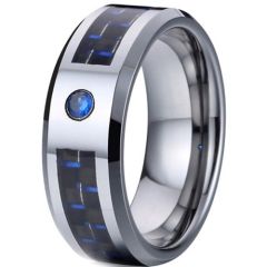 COI Tungsten Carbide Ring With Carbon Fiber & Zirconia-TG3087