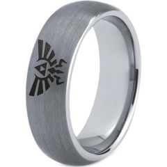 COI Tungsten Carbide Legend Zelda Dome Court Ring-TG3487CC