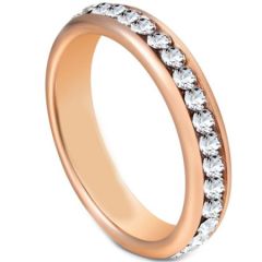 COI Rose Tungsten Carbide Ring With Cubic Zirconia-5603