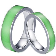 COI Tungsten Carbide Luminous Pipe Cut Flat Ring-5669
