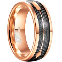 **COI Rose Tungsten Carbide Wire Ring With Arrows-9300DD