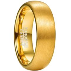 **COI Gold Tone Tungsten Carbide Dome Court Ring-9389AA