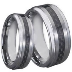 COI Tungsten Carbide Ring With Black Carbon Fiber - TG710