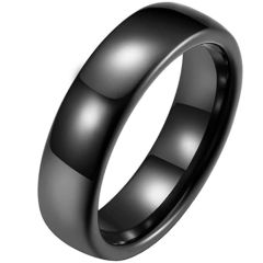 **COI Black Ceramic Dome Court NFC Smart Ring For Tesla Model 3 Model Y-8596CC