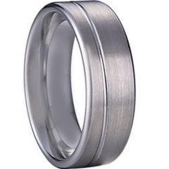 COI Tungsten Carbide Offset Groove Pipe Cut Flat Ring-TG1126