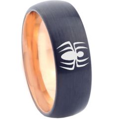 COI Tungsten Carbide Black Rose Spider Man Ring - TG2257