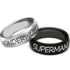 *COI Tungsten Carbide Super Man Wonder Women Ring - TG3642A