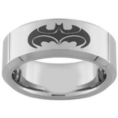 COI Tungsten Carbide Bat Man & Robin Pipe Cut Ring-TG3957CC