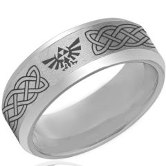 *COI Tungsten Carbide Legend Zelda Celtic Ring - TG4123CC
