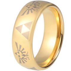 COI Gold Tone Tungsten Carbide Legend Zelda Ring-TG5216