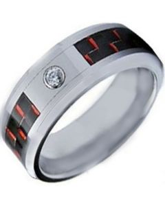 COI Tungsten Carbide Ring With Carbon Fiber & Zirconia-TG3503
