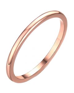COI Tungsten Carbide Rose/Silver 3mm Dome Court Ring-TG2209