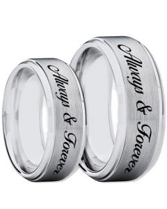 COI Tungsten Carbide Always & Forever Ring-TG2266CC