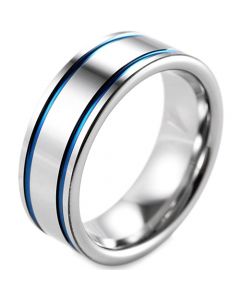 COI Tungsten Carbide Double Grooves Pipe Cut Ring-TG3806AA