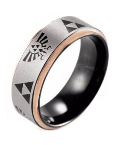COI Tungsten Carbide Black Rose Legend of Zelda Ring-TG2410CC