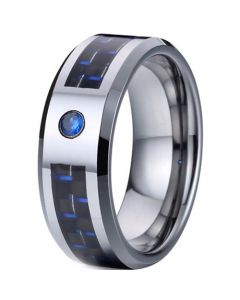 COI Tungsten Carbide Ring With Carbon Fiber & Zirconia-TG3087