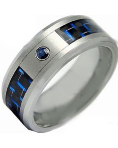 COI Tungsten Carbide Ring With Carbon Fiber & Zirconia-TG3087