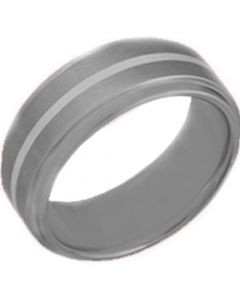 COI Tungsten Carbide Center Line Step Edges Ring - TG2829