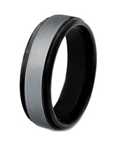 COI Tungsten Carbide Step Edges Ring - TG4177
