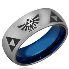 COI Tungsten Carbide Legend of Zelda Dome Court Ring-TG4215CC