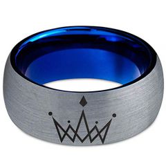 COI Tungsten Carbide Knig Crown Dome Court Ring-4567