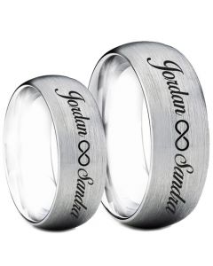 COI Tungsten Carbide Ring With Custom Names Engraving-TG5005