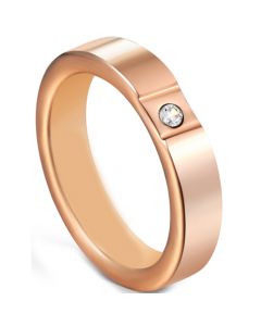COI Rose Tungsten Carbide Ring With Cubic Zirconia-5605