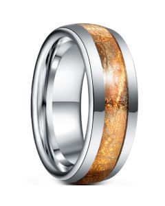 **COI Tungsten Carbide Dome Court Ring With Meteorite-7900DD