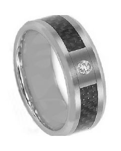 *COI Tungsten Carbide Ring With Carbon Fiber & Zirconia-TG3463
